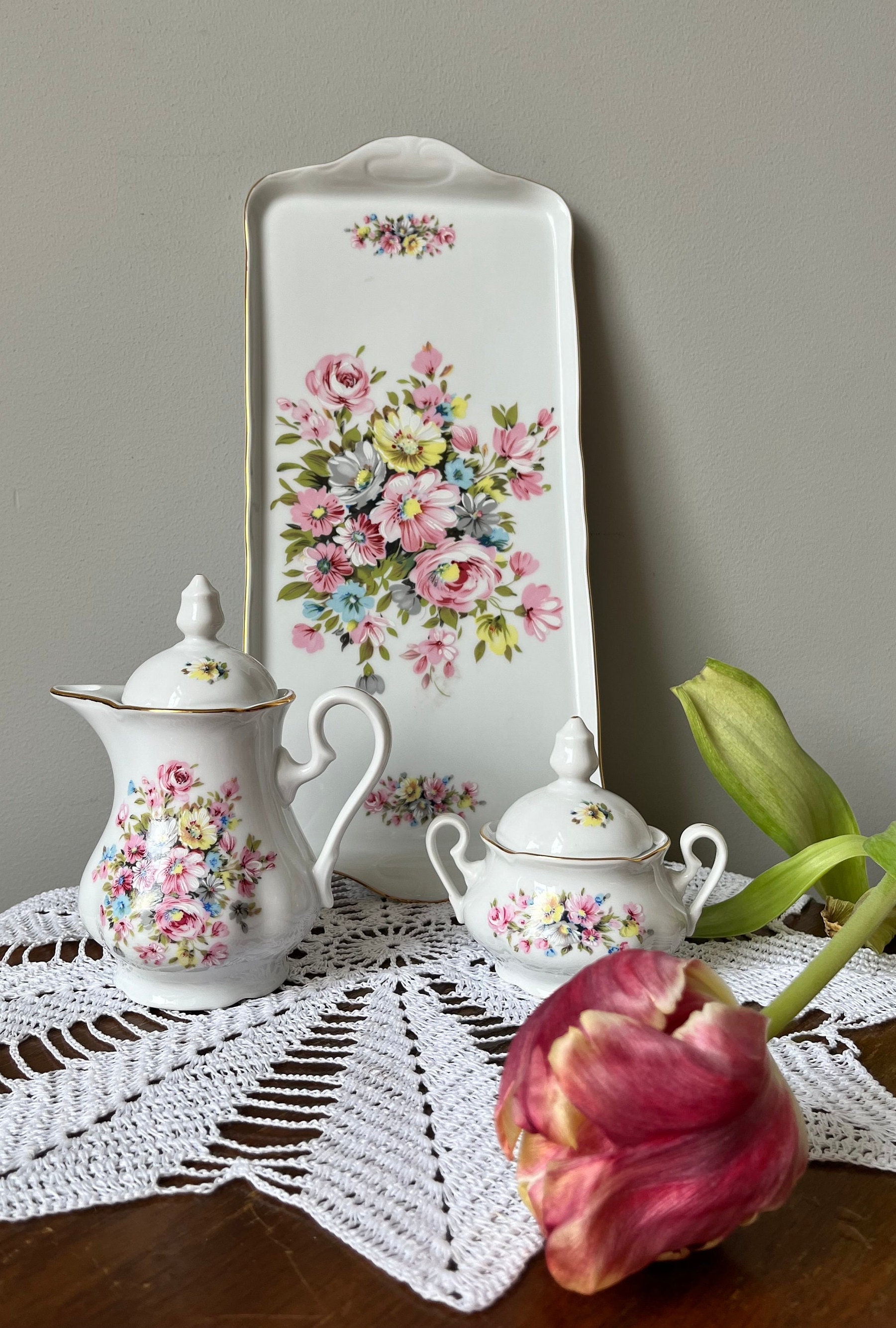 Vintage Leander 1946 RGK China De Boheme Porcelain Pink - Cake