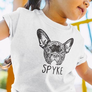 Custom pet shirt for kids, youth, toddler and baby, Matching dog shirt, Custom Pet Portrait t-shirt, Personalized cat tee from your photo