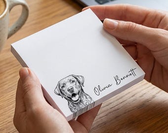 Personalized pet Post-it® Notepad Stationery, 50 sheets, custom dog notepad, customized cat notepad, dog notepad, custom Stationary card uve