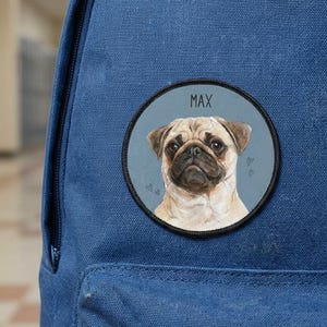 Custom Pet Iron On Patch, Dog Iron On Patch, Cat Iron On Patch, Dog Portrait Patch, bestfriend gift dog mom gift cat dad gift, Funny Gift ax