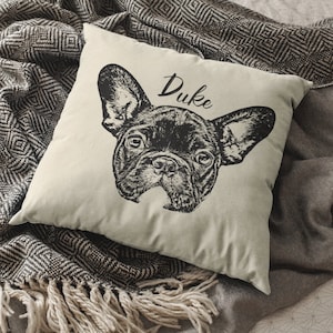 Custom Dog Pillow from photo, Personalized Dog Pillow, Custom Pet Pillow, Dog Memorial, Pet Portrait Pillow, Dog Mom gift, Pet Owner gift