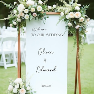 Personalized Fabric Wedding Sign, Custom Wedding Sign, Welcome Sign for Wedding, Wedding decoration, Custom Wedding Banner, minimal sign