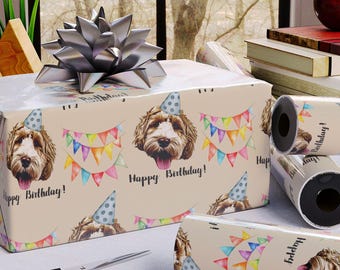 Custom Dog Birthday Wrapping Paper from photo, Custom cat gift wrap, Personalized pet Wrapping Paper, Custom Dog Gift, Happy Birthday uve