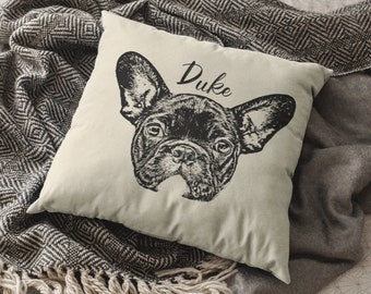 Custom Dog Pillow from photo, Personalized Dog Pillow, Custom Pet Pillow, Dog Memorial, Pet Portrait Pillow, Dog Mom gift, Pet Owner gift