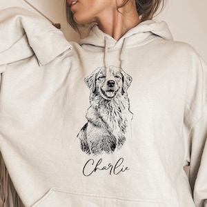Pet Portrait Hoodie, Dog Face Hoodie, Personalized cat Hoodie, Pet Portrait From Photo, Pet sweatshirt, Dog Mom Gift, Christmas gift