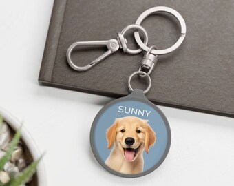 Custom Pet Keychain from Photo, Personalized Dog Keychain, Custom Dog Photo Keychain, Pet Memorial, Custom Cat Keyring, mothers day uve