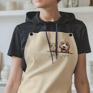 Custom Dog Apron, Custom Pet Face Apron, Personalized Photo Apron, Funny Gifts for dad, personalized gifts with pets, Birthday gift