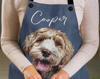 Custom Dog Apron, Custom Pet Face Apron, Personalized Photo Apron, Funny Gifts for dad, personalized gifts with pets, Birthday gift