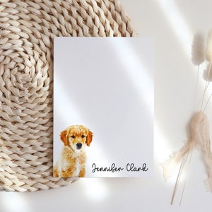 Personalized Dog Note Card set with envelopes, Flat Stationary, Custom Dog Stationery set, Custom Pet Stationary, pet lover gift, cat card