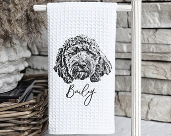 Custom Dog Tea Towel, Personalized Pet Tea Towel, Custom Cat Kitchen Towels, Custom Dog Dish Towels, Custom Dog Towel Custom Cat Towel