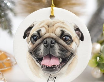 Personalized Pet Ornament from photo, Pet loss Portrait, Custom pet Ornament, Personalized Christmas Dog Ornament, Personalized Dog Ornament