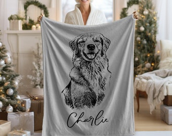 Custom Pet Blanket from your Photo Any colour any font, Personalized Dog Blanket, Cat Picture Blanket, dog mom gifts, Dog Dad Gift, USA Made