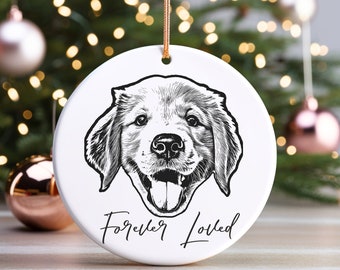 Personalized Pet Ornament with your pet design, Pet Portrait Ornament, Custom pet Ornament, Personalized Christmas Dog Ornament