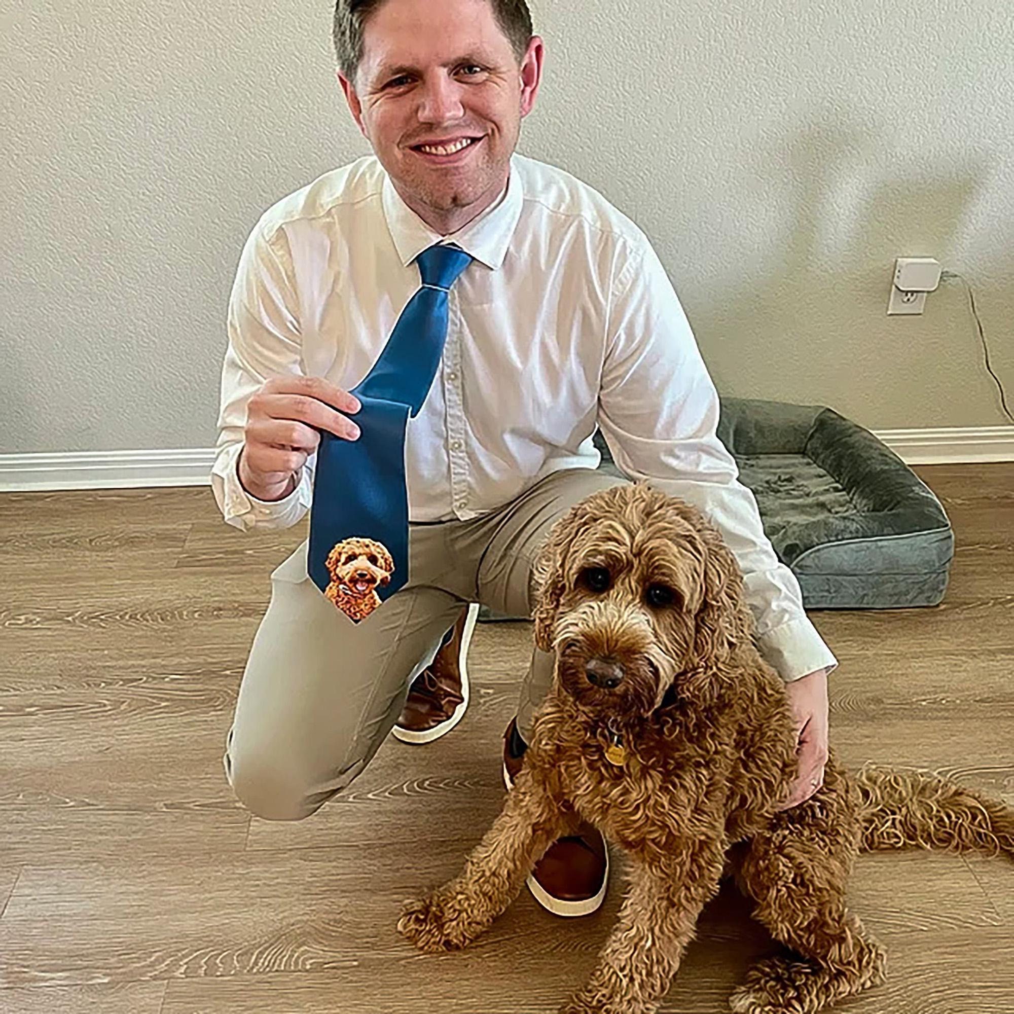 custom tie with faces