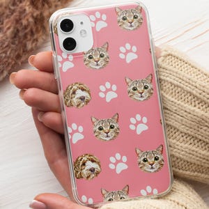 Custom Pet Phone Case, Dog Drawing From Photo, Dog Phone Case, Cat Phone Case, Personalized Phone Case, Dog iPhone 18 Case, Pet Loss gift image 7
