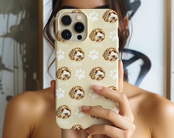 Custom Pet Phone Case, Dog Drawing From Photo, Dog Phone Case, Cat Phone Case, Personalized Phone Case, Dog iPhone 16 Case, Pet Loss gift