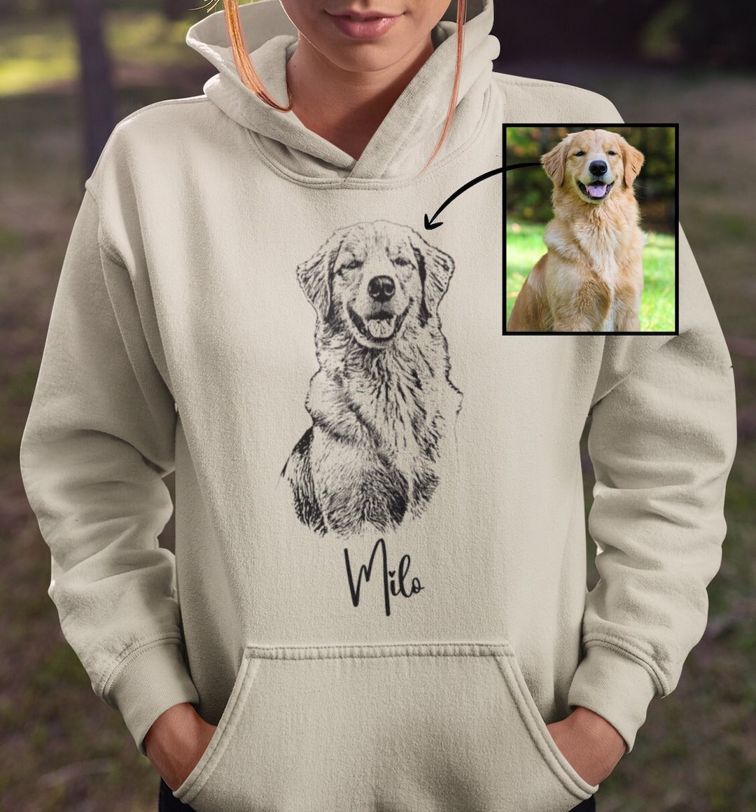 Pet Portrait Hoodie Dog Face Hoodie Personalized Cat Hoodie Etsy