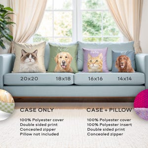 Custom Dog Pillow from photo, Personalized Dog Pillow, Custom Pet Pillow, Dog Memorial, Pet Portrait Pillow, Dog Mom gift,Pet Owner gift uve image 5