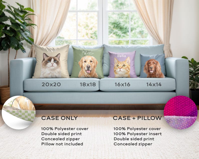 Custom Dog Pillow from photo, Personalized Dog Pillow, Custom Pet Pillow, Dog Memorial, Pet Portrait Pillow, Dog Mom gift,Pet Owner gift uve image 5