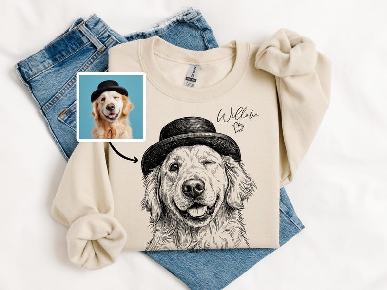 Custom Pet Sweatshirt from photo, Custom Dog Sweater, Personalized Dog Sweater, Dog Pullover, Dog Sweatshirt, Custom Cat Crewneck, youth Bild 6