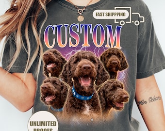 Comfort Colors® Bootleg Shirt, Custom Pet Shirt, Custom Dog Shirt, Custom cat shirt, Personalized 90's retro vintage Tee from photo bt