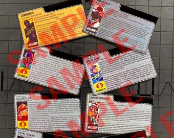 G.I. Joe ARAH replica repro-bestandskaarten van hoge kwaliteit 1986-1987 geremasterd