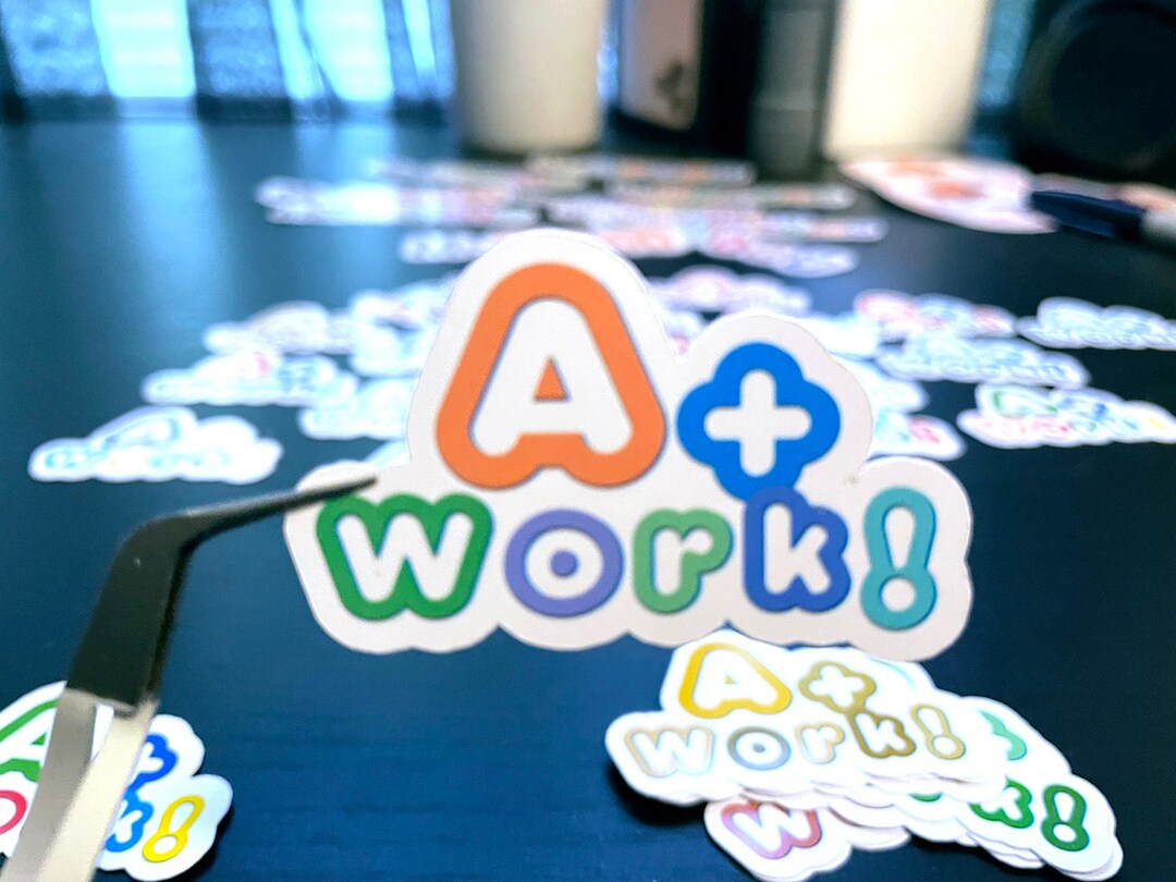 A Plus Work Sticker Pack, Teacher, Stickers, Students, Kids, Class - Etsy