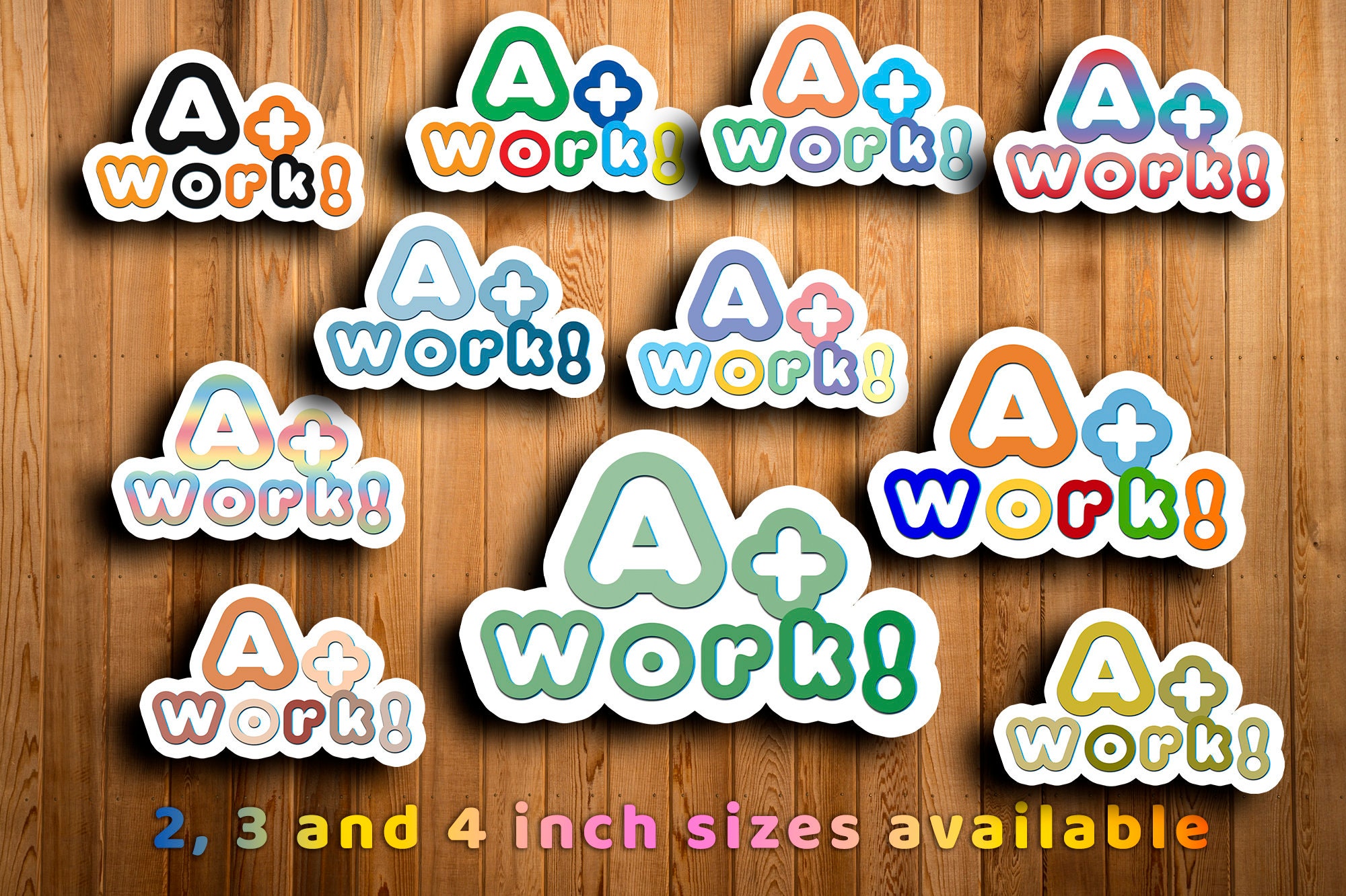 A Plus Work Sticker Pack, Teacher, Stickers, Students, Kids, Class - Etsy