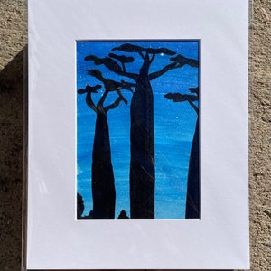 Baobab Twilight,  baobab tree, Paintings, Nature, tree of life, african art