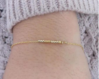 Morse Code Bracelet Beaded Bracelet CUSTOM Best Friend Gift Hidden Message Personalized Gift Bridesmaid Gift Personalized Bracelet