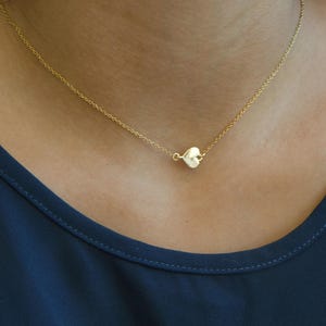 Dainty Gold Heart Choker: Sparkly Charm Pendant, Layering Necklace