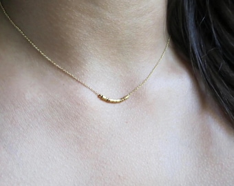 Morse Code Necklace Secret Message Necklace Hidden Message Bridesmaid Gift Gold Necklace Personalized Necklace Bridal Shower Name Necklace