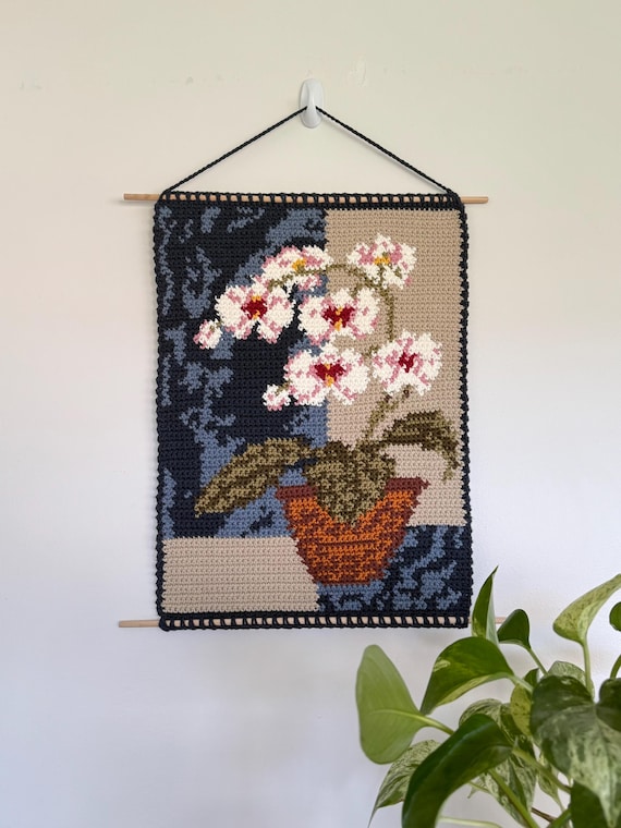 Orchid Flower Plant Crochet Tapestry Pattern