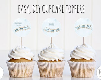 Chugga Chugga Two Two Cupcake Toppers | Train Cupcake Toppers, 2nd Birthday, Train Party, Chugga Chugga Choo Choo Cupcake Toppers