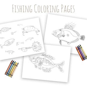 Fish Coloring Pages, Ofishally One, Ofishally Three, Fish Birthday Party, Printable Fish Coloring Pages, Instant Download Coloring Pages