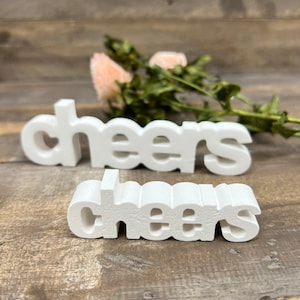 Schriftzug I Cheers I Silvester Deko I Anhänger 7 cm