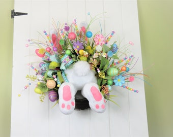 Easter Wreath - Bunny Wreath - Bunny Butt Wreath - Easter Décor
