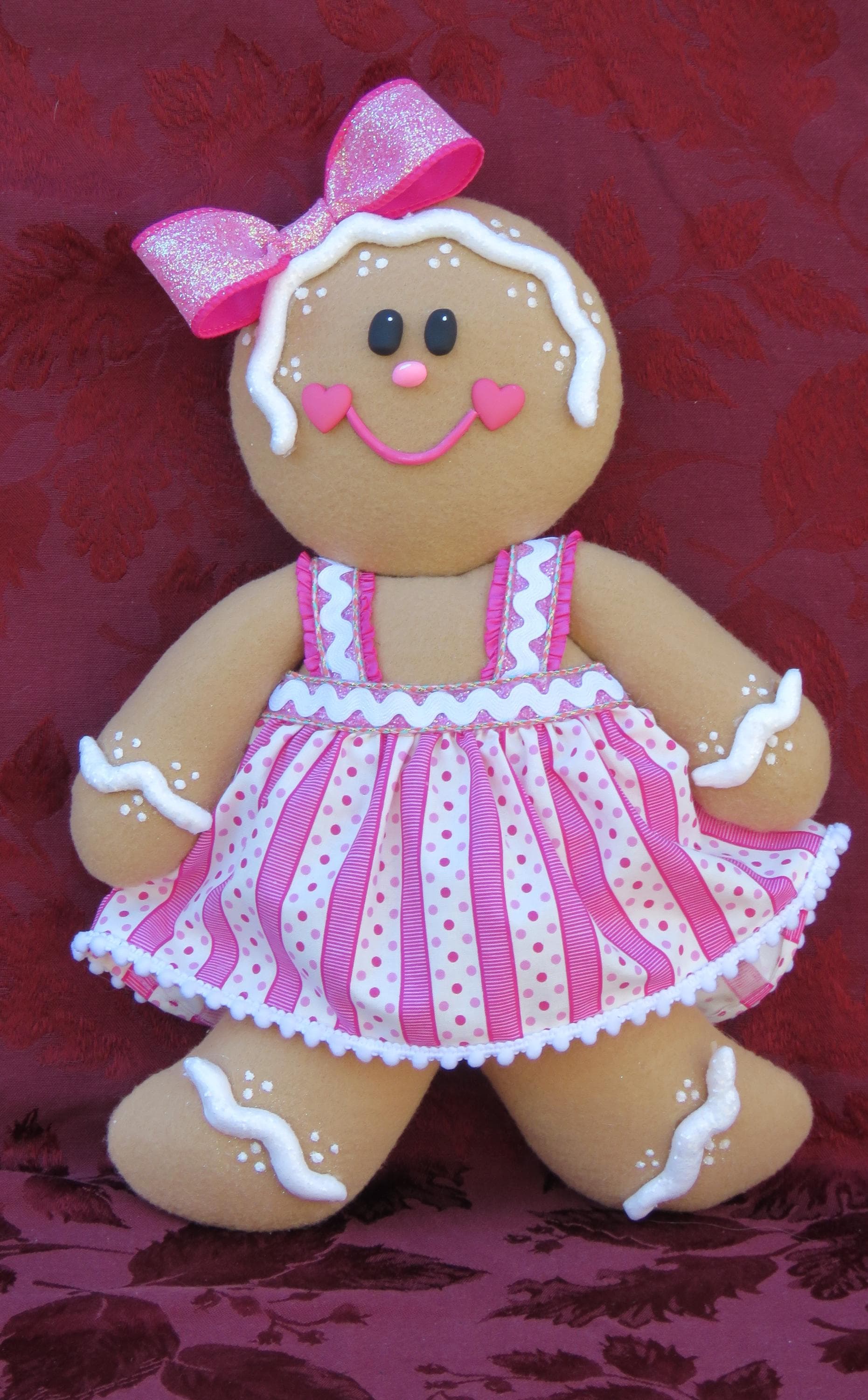 Gingerbread Wreath Attachment, Christmas Wreath Attachment, Gingerbread Girl, Wreath Embellishment, Gingerbread, Gingie