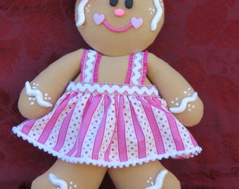 Gingerbread Wreath Attachment, Christmas Wreath Attachment, Gingerbread Girl, Wreath Embellishment, Gingerbread, Gingie