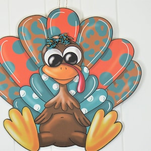 Front Door Decor | Turkey Front Door Wreath | Thanksgiving Door Hanger | Thanksgiving Decor | Door Wreath | Housewarming Gift | Home Decor