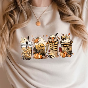 Magical Huff Fall coffee T-shirt, Wizard Pumpkin hot chocolate, pumpkin spice sweatshirt, Halloween hoodie, Sweater weather Shirt