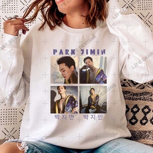 Park Jimin photoshoot T-shirt, Jimin Merch Box 8, Weverse Interview Photobook Felpa, felpa con cappuccio vintage BTS