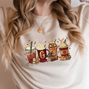 Magical Gryf Fall coffee T-shirt, Wizard Pumpkin hot chocolate, pumpkin spice sweatshirt, Halloween hoodie, Sweater weather Shirt