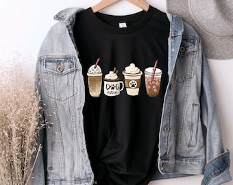 Dog Coffee Lover T-Shirt, Dog mom coffee tshirt, cadeau pour chien et amateur de café, chemise unisexe