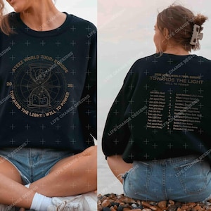 2025 ATEEZ world tour [towards the light : will to power] IN EUROPE T-Shirt, Ateez concert city list shirts, Atiny Merch, Kpop Hoodie