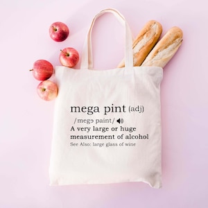 Megapint Canvas Tote Bag, Johnny Depp bag, Isn't Happy Hour anytime tote