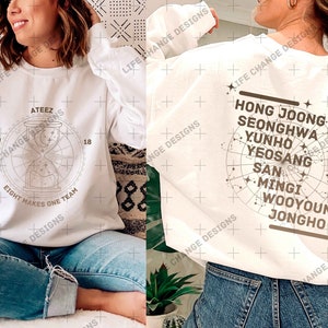 Signature And Eye To Eye Ateez Shortstop Hoodie Gift For Lovers