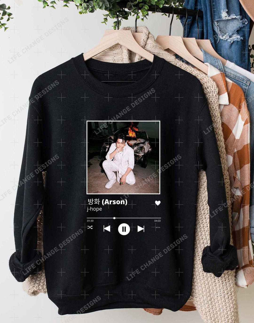 ARSON DAMAGED T-SHIRT🖤 - BTS ARMY GIFT SHOP