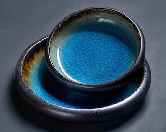 Contemporary Japanese Style Porcelain Bowl | Retro Texture Asian Tableware | Pasta Serving Stackable Bowl