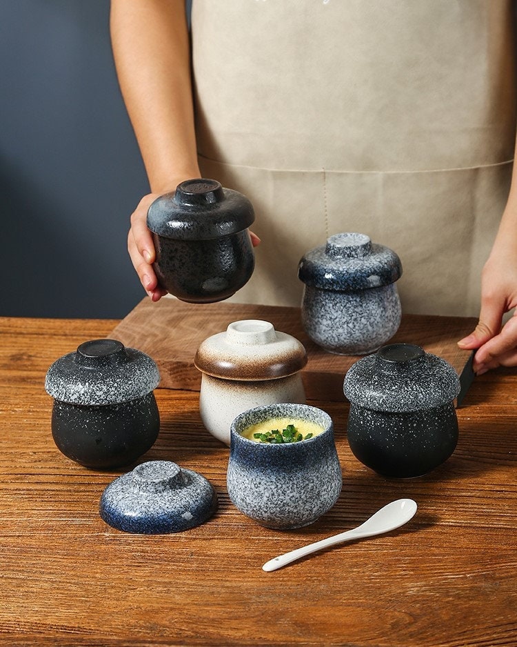 Earthenware Pot Ceramic Pot Korean Cooking Bowl 18cm Ceramic Stoneware  Stockpot Japanese Sumi Kannyu Donabe Clay Pot Porcelain Casserole Pot